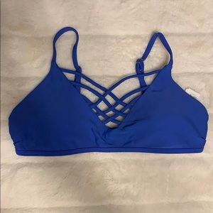 blue cross bikini top